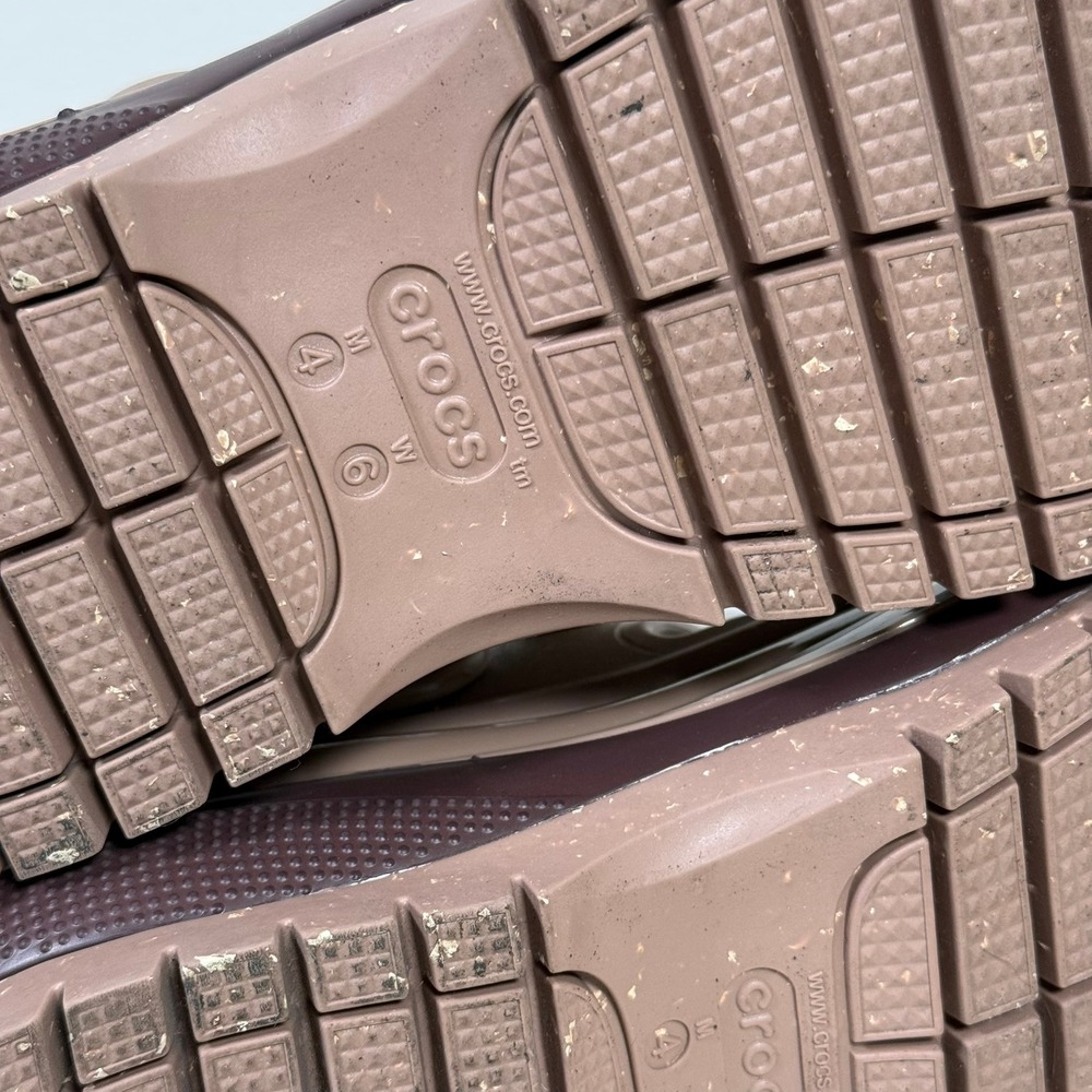 Crocs Mega Crush Sandal Womens 6 Brown Platform Rhinestone Heart Jibbitz 207989 - Picture 8 of 8